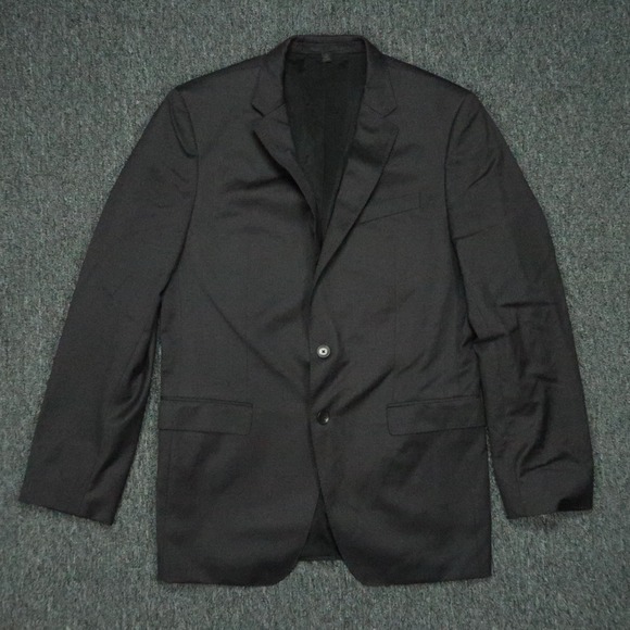 Hugo Boss Blazer Mens 42L Charcoal Gray Trabaldo Togna 1840 Stretch Super 120